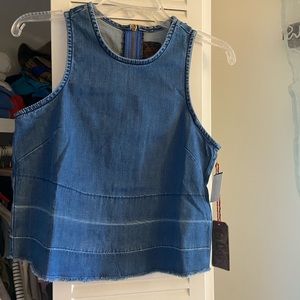 Lee Cooper Jeans Blue Palace Denim Crop Tank